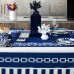 BACI MILANO RUNNER DECORO BLU E BIANCO INFINITY CM 48 X 150